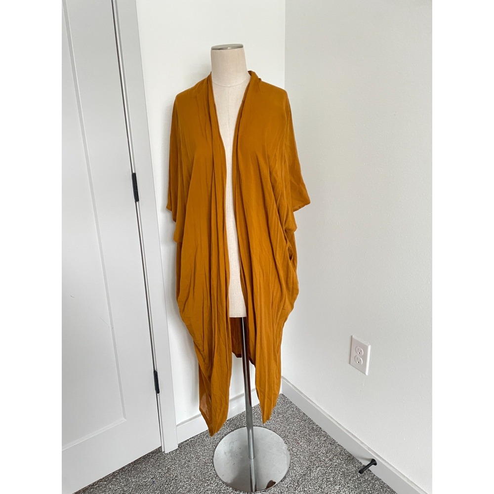 Style Park 1 Kimono Topper One Size Marigold Sleeve Boho Resort Festival Duster